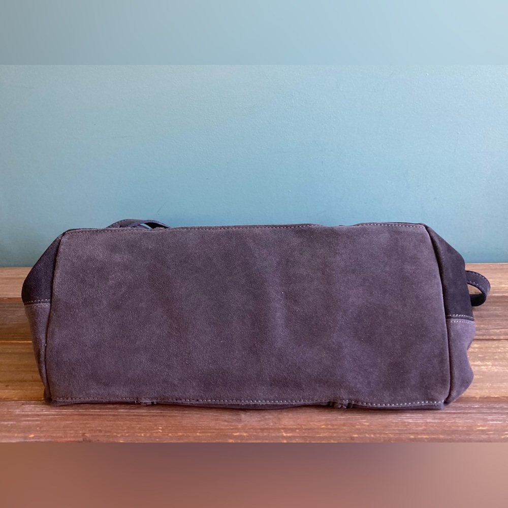 Moda Luxe Slouchy Suede Leather Hobo Tote Bag - Picture 12 of 14